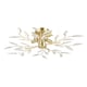 image 1 of Modern Brushed Gold Plated Branch Ceiling Light Fitting with Acrylic Leaves | Gold