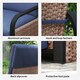 image 8 of Outsunny Rattan Garden Recliner Chair Sun Lounger w/ Side Tray Blue
