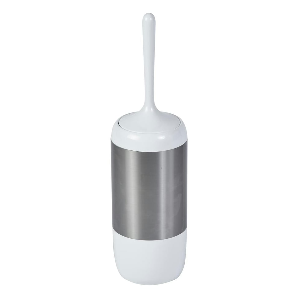 image 1 of Showerdrape Elite White Chrome Toilet Brush & Holder