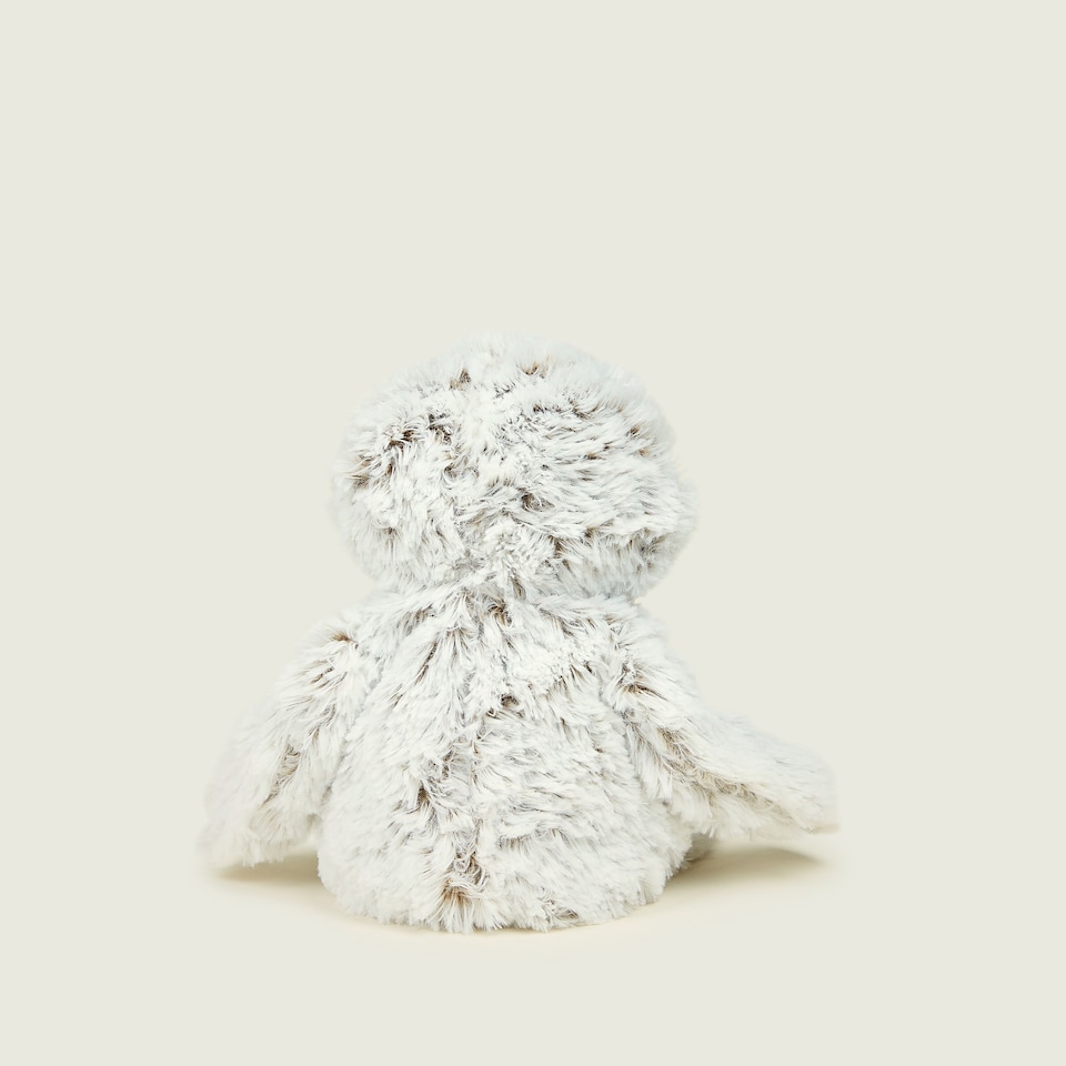 image 1 of Warmies Marshmallow Sloth Plush Junior Size, Microwavable Plush with French Lavender Scent, Fully Heatable Cuddly Sloth Toy for Anxiety and Pain Relief