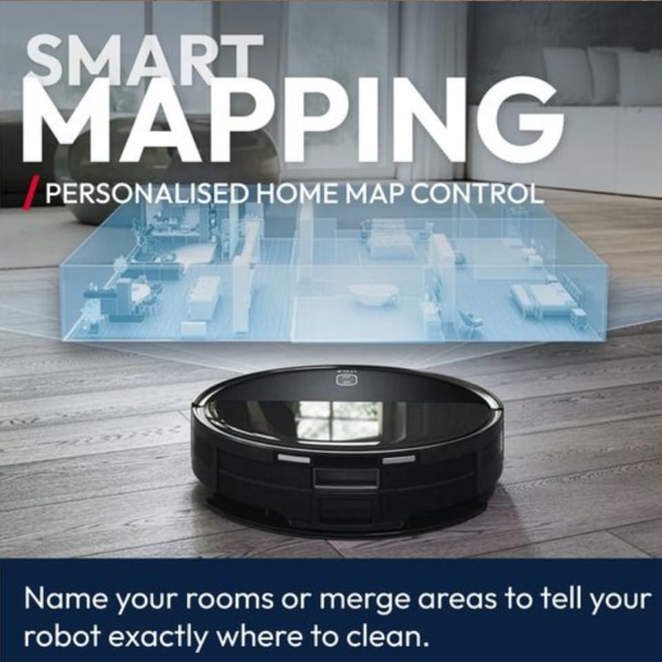 image 1 of HOOVER HG2 Turbo Slim Hydro Pro Robot Vacuum Cleaner Black