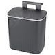 image 1 of Dihl Anthracite 9L Hanging Trash Bin with Lid Grey