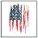image 3 of American grunge flag (Picture Frame) Brown | S