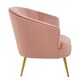 image 3 of Interiors by Premier Durable Yolanda Pink Velvet Chair, Exquisite & Cozy Desk Chair Pink Velvet, Easy to Clean Pink Velvet Chair