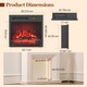 image 2 of COSTWAY Electric Fireplace Insert 18 Inches Recessed Black