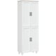 image 6 of HOMCOM Modern Kitchen Cupboard Storage Cabinet with 4 Shelves, White