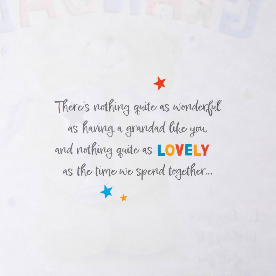image 1 of Hallmark Birthday Card For Grandad - Forever Friends Bear With Trophy Design