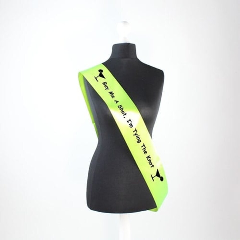 Hen Night Tying The Knot Pre-Printed Sash