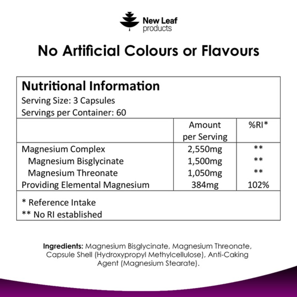 image 1 of Magnesium Threonate Complex - 180 Vegan Capsules