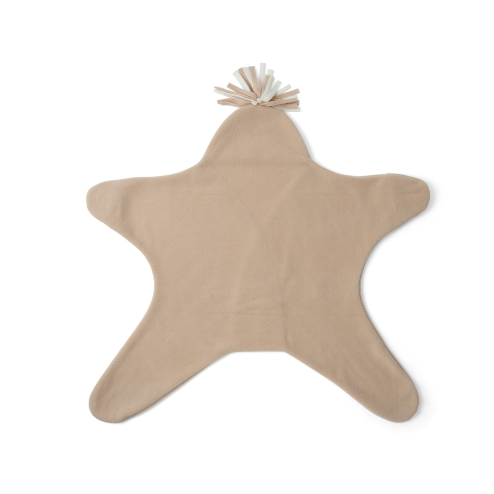 image 1 of Clair de Lune Star Fleece Wrap Blanket 0-6 Months - Oatmeal