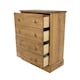 image 5 of Core Products Cotswold, 4 Drawer Chest H98cm x W76.5cm x D40.5cm Brown