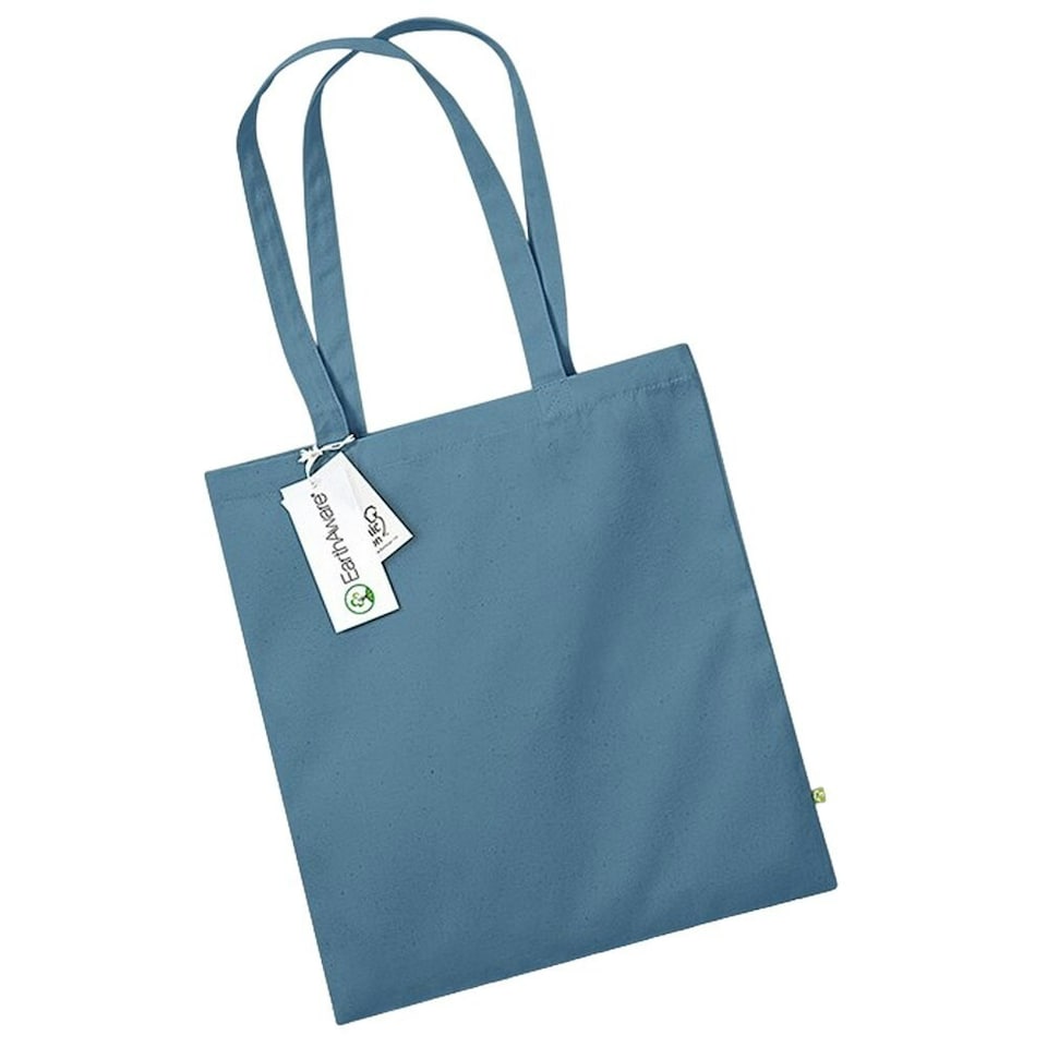 Westford Mill EarthAware Organic Bag For Life Tote Bag - Airforce Blue - One Size | Blue