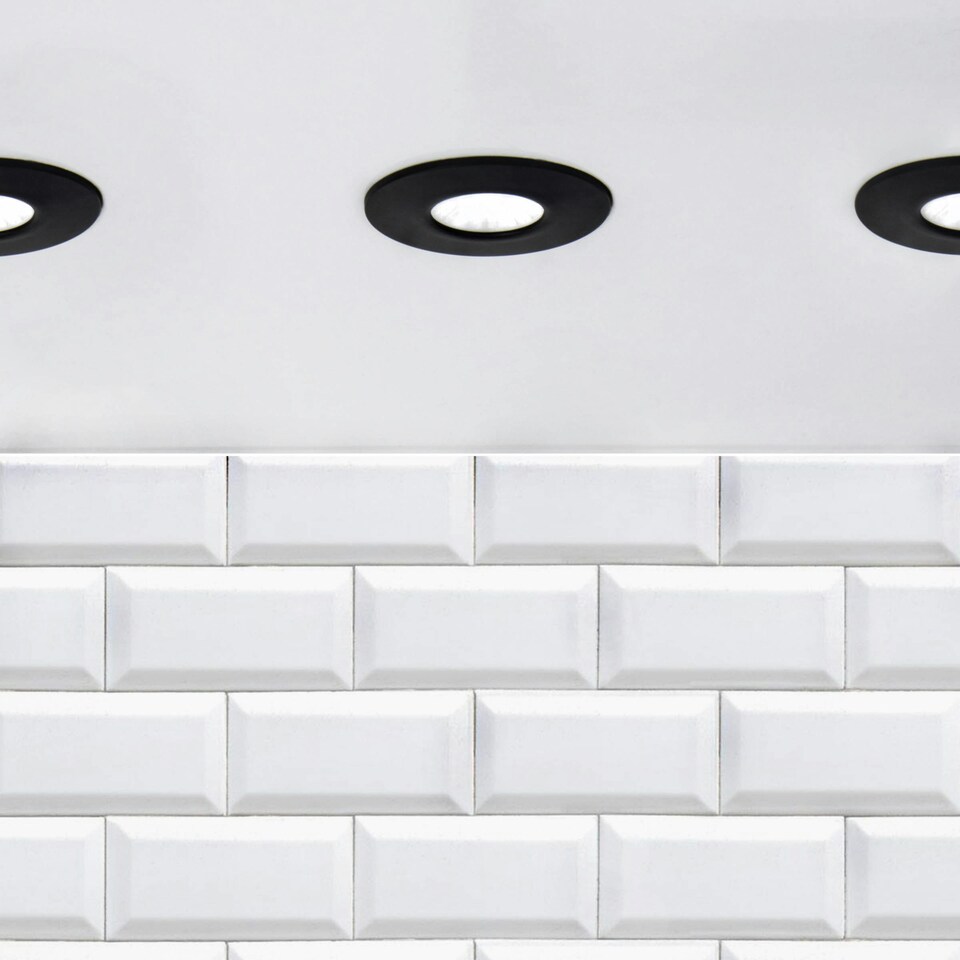 image 1 of BHS Nate LED Fixed Fire Rated IP65 Recessed Spotlight | Black | Satin Black | 1