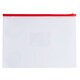 image 1 of Pack of 12 A4 Clear Zippy Bags with Red Zip