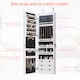 image 3 of COSTWAY Jewelry Cabinet Lockable Wall/Door Mounted Jewelry Armoire 5 LED Light Xmas Gift