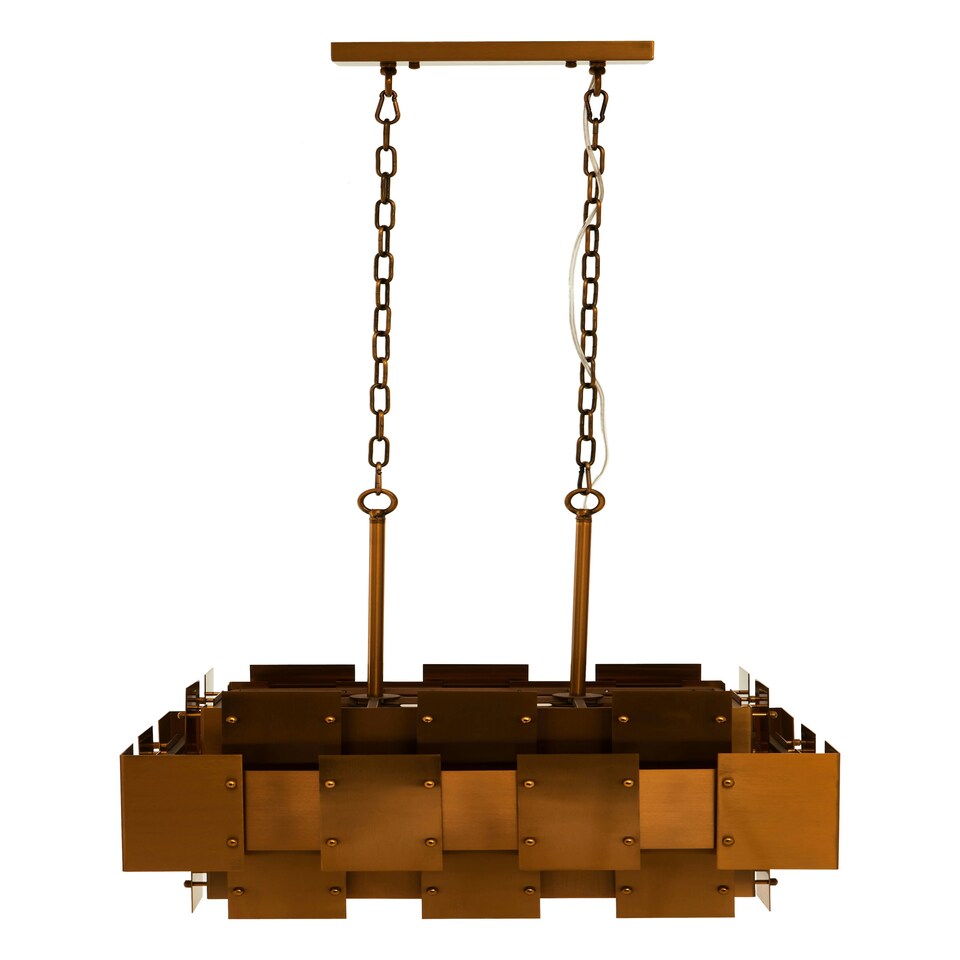 image 1 of Interiors by Premier Metal Brass Finish Pendant Light With Eight Bulbs