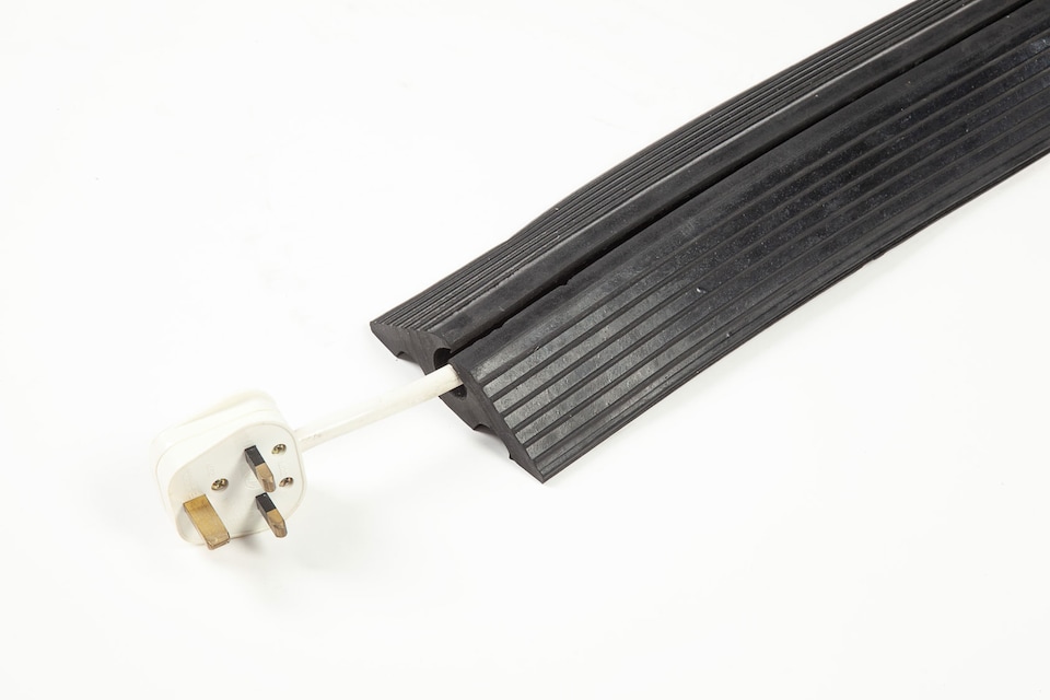 image 1 of The Ramp People Rubber Cable Protector 1m - 9m (6m) - Black 2000kg Capacity 20mm Channel Outdoor