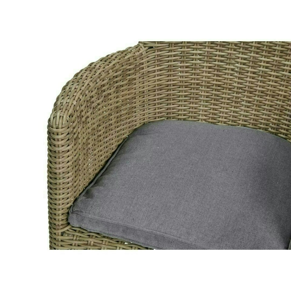 image 1 of Wentworth 4 Seater Round Carver Dining Set - Synthetic Rattan - H74 x W110 x L110 cm - Beige