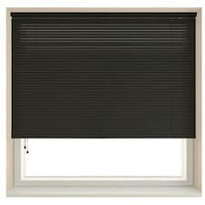70cm Black 25mm Slat PVC Venetian Blind (152cm Drop) | Black | Black