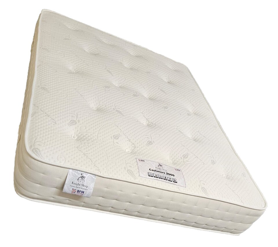 image 1 of Cashmere 2000 Silk Pocket Spring Medium Firm Natural Mattress With Edge Support