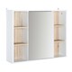 image 1 of HOMCOM Wall Mounted Bathroom Storage Cabinet w/ Mirrored Door, Adjustable Shelf