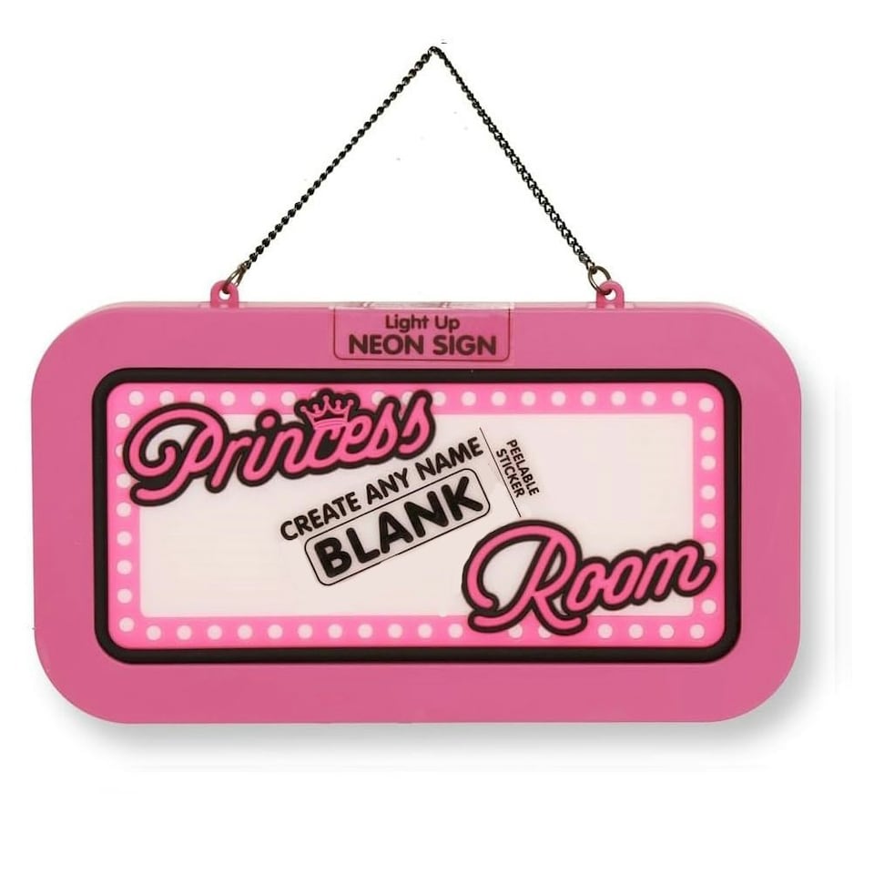 History & Heraldry Light Up Neon Name Sign -Princess (Blank)