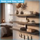 image 5 of Harbour Housewares 60cm Floating Wall Shelf - Photo Gallery Bookshelf Wall Shelves for Storage & Display | White | White | 2