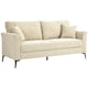 image 1 of HOMCOM Modern 3 Seater Sofa, Linen Fabric Sofa Couch Living Room Beige White