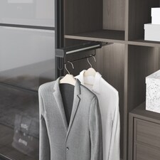 FittingsCo, Bedroom Pullout Clothing Rack, Anthracite Aluminium with Soft Close