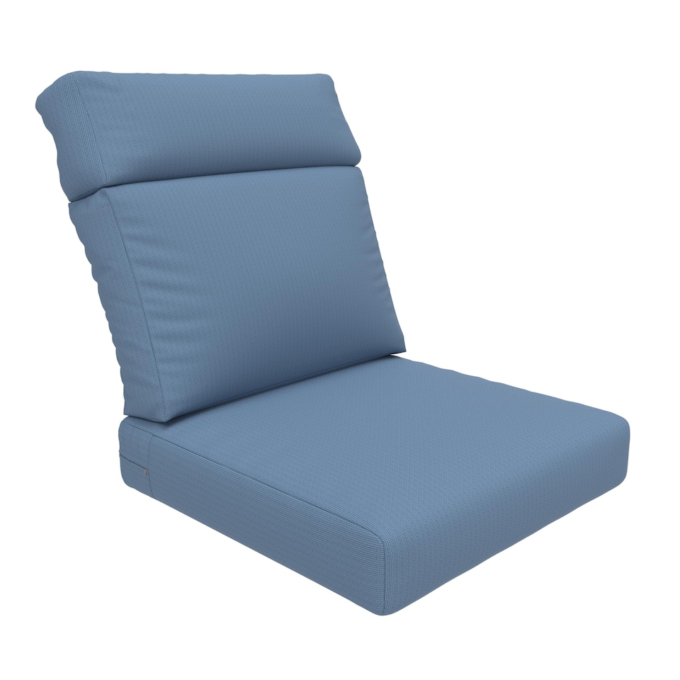 image 1 of Covers&All CoverRite Rectangle High Back Chair Cushion, Water, UV and Fade Resistant for Patio High Back Chair Cushions, Back 22 x 22 x 5 & Seat 44 x