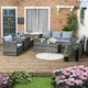 image 1 of 7 Seater Rattan Outdoor Furniture Set with Storage  - Grey