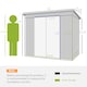 image 5 of Outsunny 7 x 4ft Metal Garden Storage Shed w/ Double Door Grey