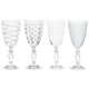 image 1 of Mikasa Wine Glass Set Clear Black Crystal 450ml Set of 4