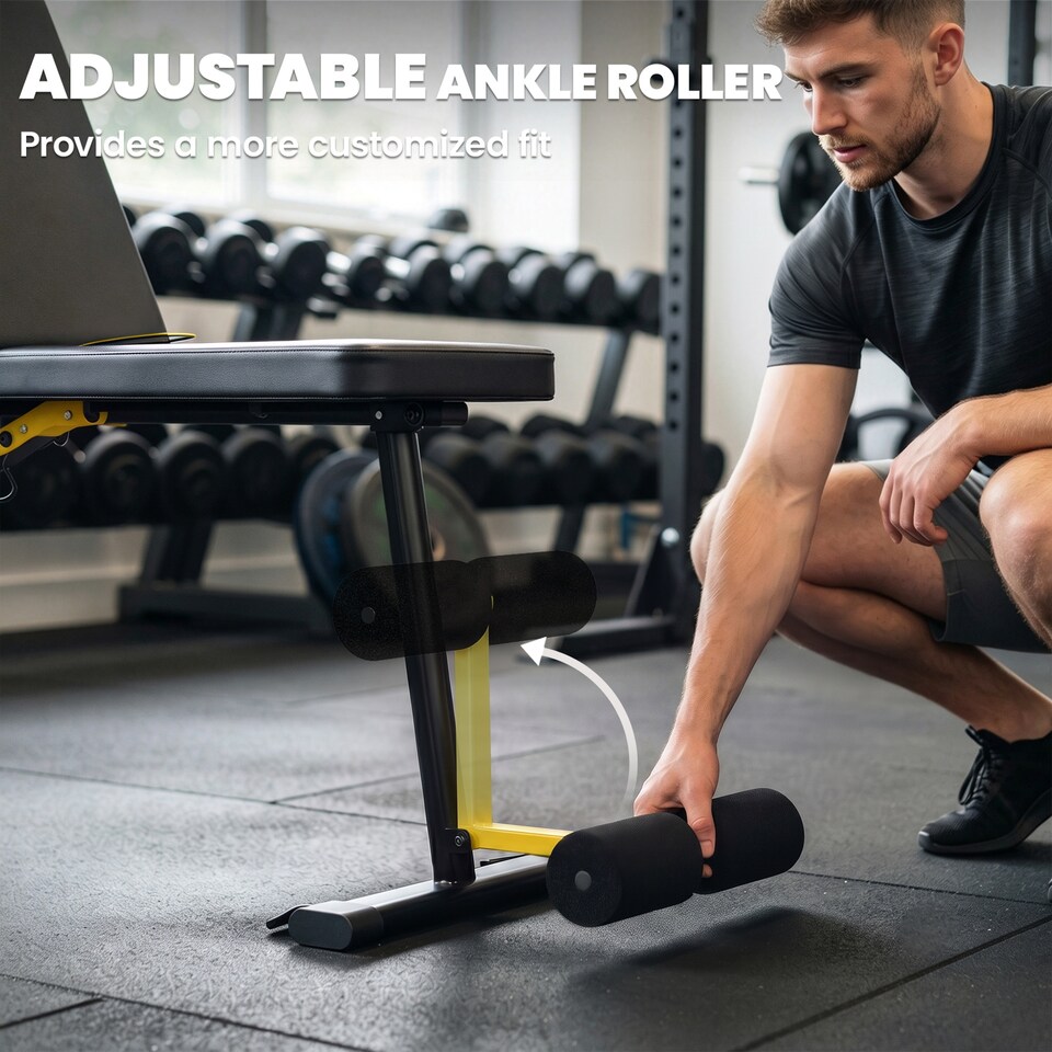 image 1 of SPORTNOW Adjustable Foldable Weight Bench with 7 Backrest Positions