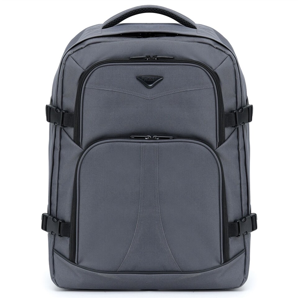 image 1 of Flight Knight Underseat Backpack 40x20x25cm Ryanair Free Carry On for Travelling USB Port Padded Comfortable Backpack - Carry On Luggage | Grey | 1