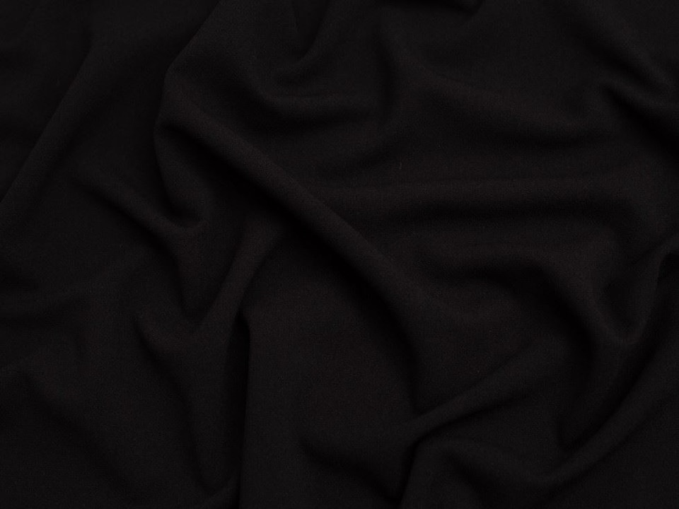 Minerva Core Range Black Heavy Scuba Crepe Stretch Knit Fabric for Dressmaking, 150cm / 59" Wide - per metre