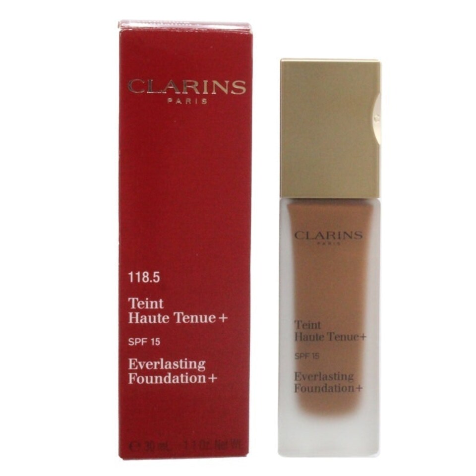 image 1 of Clarins Everlasting Foundation + 118.5 Chocolate SPF15 30ml N/A | 118.5 Chocolate