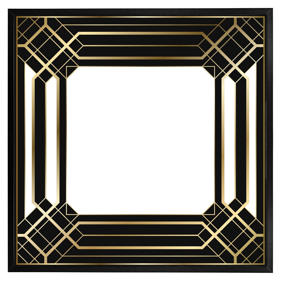 image 1 of Art deco black frame (Picture Frame) Brown | Oak | XS
