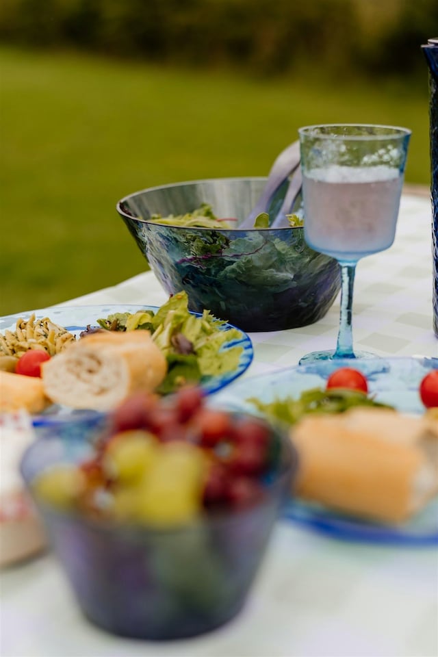 image 1 of 2 Pack Large Acrylic Blue Salad Bowls 28cm Diameter | Blue | 28cm Diameter