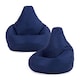 image 1 of Kids Recliner Beanbag Indoor and Outdoor Navy Blue Set of 2 | Blue | Navy | M | 1