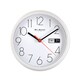 image 1 of Hometime Day/Date Wall Clk-White Case/White Dial 8.5"Rnd +B White