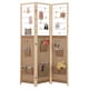 image 10 of COSTWAY 3 Panel Room Divider Folding Display Stand 8 Storage Pockets Natural