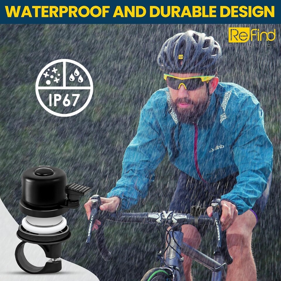image 1 of Airtag Holder Bike Bell Hidden Bicycle Apple Tag (With P09 Tracker)