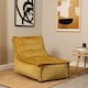 image 1 of Dolce Lounger Bean Bag Ochre Yellow Velvet Bean Bag Chair | Yellow | Ochre Yellow | XL | 1