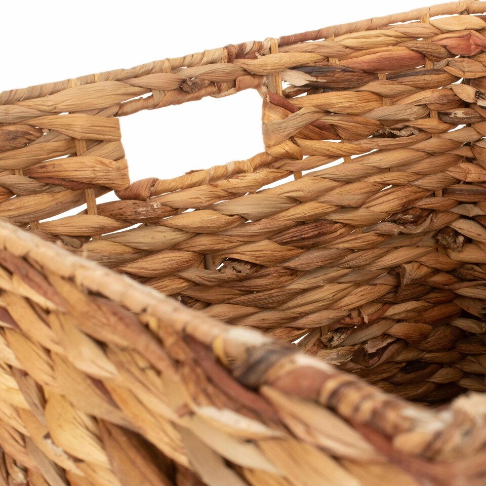 image 1 of Water Hyacinth Square Storage Basket Brown | Brown | M