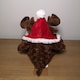 image 3 of 30cm Sitting Plush Christmas Reindeer with Red Hat & Scarf