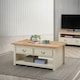 image 2 of Lisbon 2 Drawer Coffee Table Cream & Oak