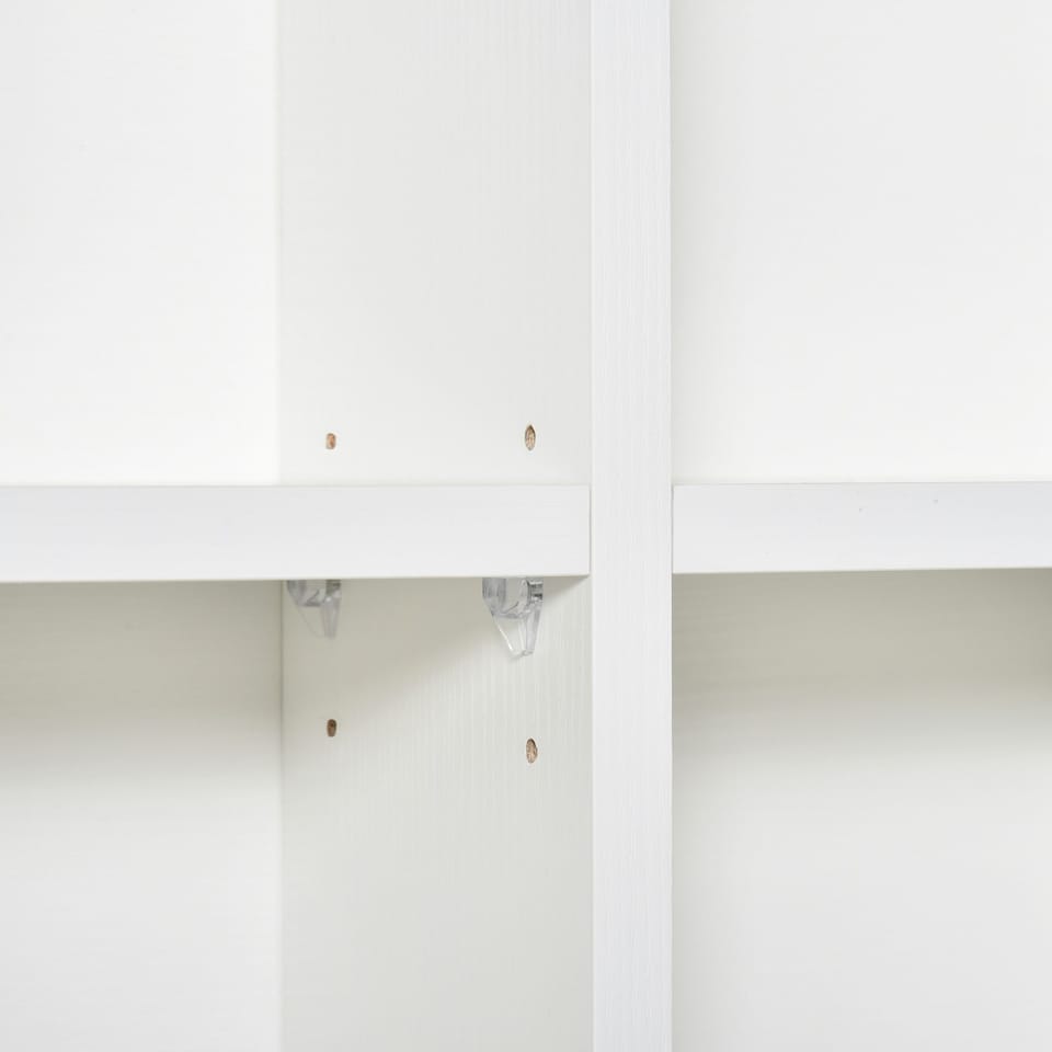 image 1 of HOMCOM DVD CD Media Storage Rack, Video Display Unit, 89 x 130.5 cm, White