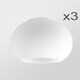 image 1 of ValueLights Lyon 3 Pack White Ceiling Pendant Shade | White