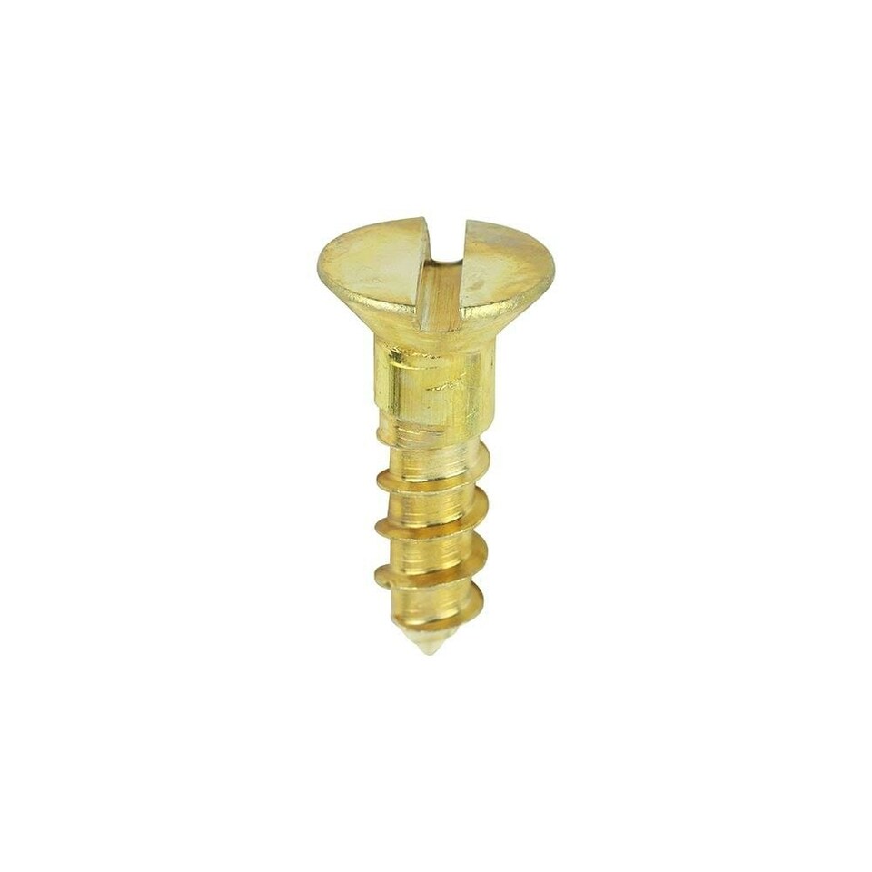 image 1 of Timco - Solid Brass Timber Screws - SLOT - Countersunk (Size 6 x 1/2 - 200 Pieces)